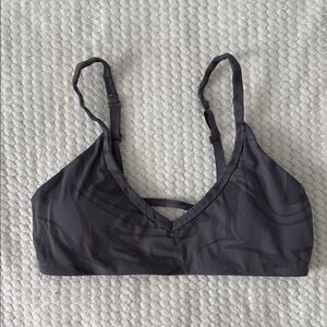 Paragon Fitwear Charcoal Bralette with Subtle Swirl Print